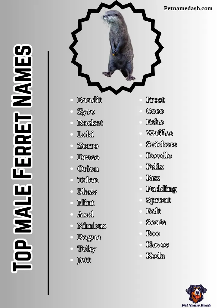Top Male Ferret Names